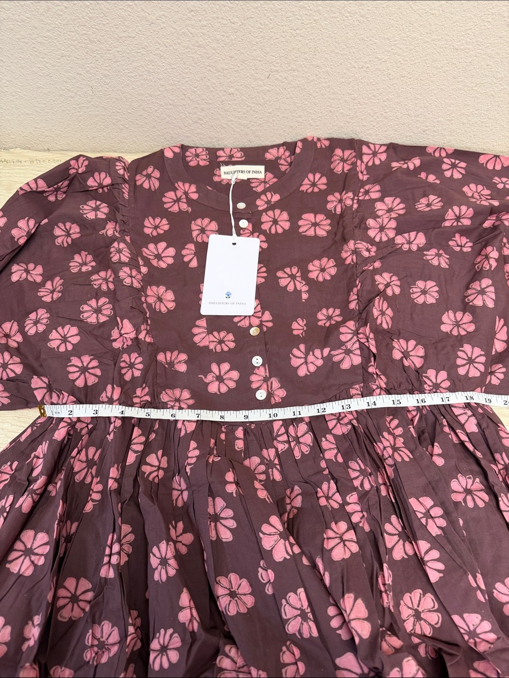 DAUGHTERS OF INDIA ANIKA MINI DRESS PINK COSMOS - L - Picture 5 of 12